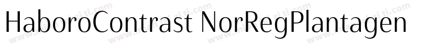HaboroContrast NorRegPlantagenetChe字体转换